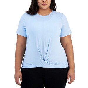 ID Ideology Women Regular fit Short Sleeve T-Shirt Shirt Blue Solid